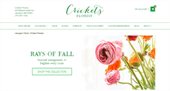 Desktop Screenshot of cricketsflowers.com