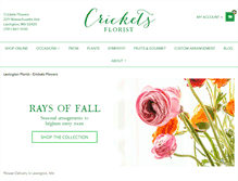 Tablet Screenshot of cricketsflowers.com
